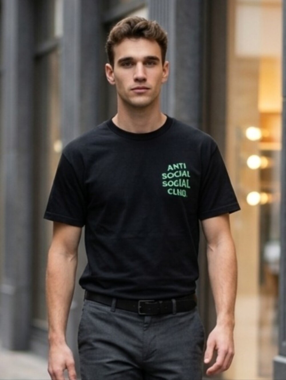 Anti Social Social Club X Fragment Precious Petals Tee- Black/Green
